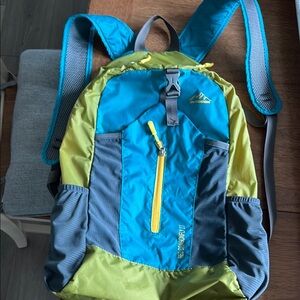 Blue and Green Outdoor Backpack